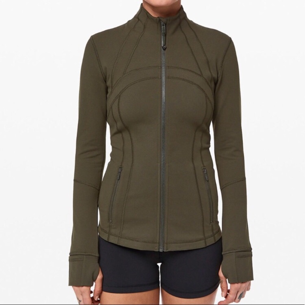 Lululemon Define Jacket in Dark Olive - Size 6